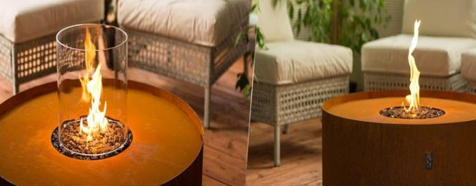 χάλυβας Corten προπανίου αερίου 95cm φορητός??????????? γύρω από τον πίνακα κοιλωμάτων πυρκαγιάς