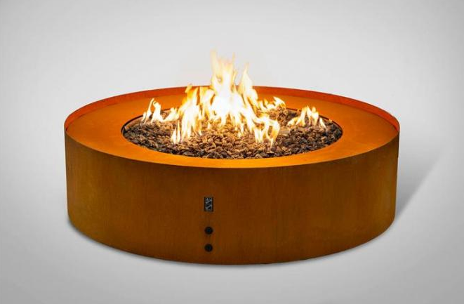 χάλυβας Corten προπανίου αερίου 95cm φορητός??????????? γύρω από τον πίνακα κοιλωμάτων πυρκαγιάς
