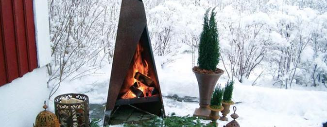 ??????????? 120cm σύγχρονος υπαίθριος χάλυβας Chimenea Corten εστιών γεωμετρικός