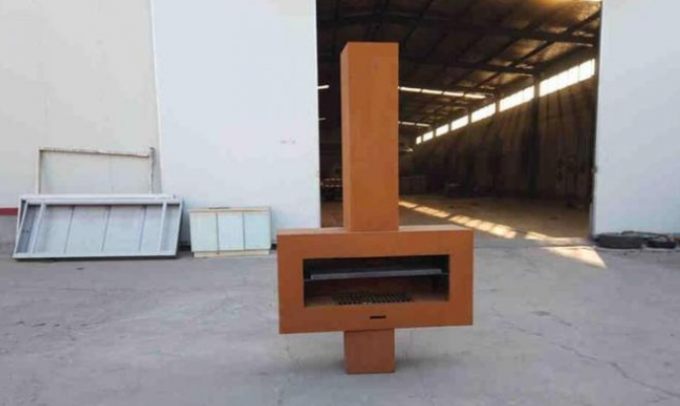 ??????????? κήπων ξύλινη καίγοντας σόμπα χάλυβα Corten εστιών μετάλλων υπαίθρια
