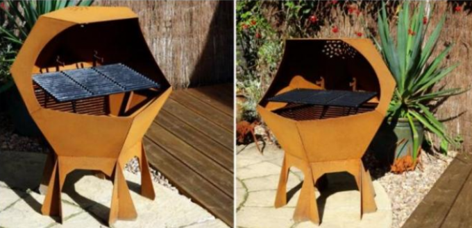 Decahedron αγροτικές κοίλωμα πυρκαγιάς χάλυβα Copming Corten υπαίθριες και σχάρα σχαρών