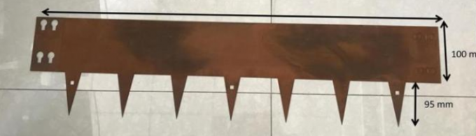 175cm σκουριασμένη Corten κήπων άκρη συνόρων μετάλλων χορτοταπήτων ακονίζοντας για τον κήπο Landscraping