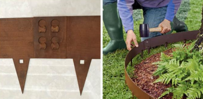 175cm σκουριασμένη Corten κήπων άκρη συνόρων μετάλλων χορτοταπήτων ακονίζοντας για τον κήπο Landscraping