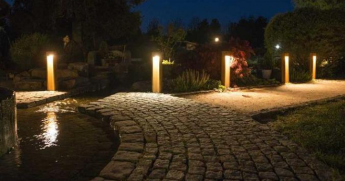 40cm σύγχρονος τετραγωνικός οδηγημένος στυλίσκων ελαφρύς Corten φωτισμός πορειών χάλυβα σκουριασμένος