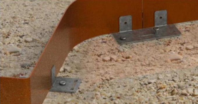 Σκουριασμένη Corten κήπων άκρη συνόρων μετάλλων χορτοταπήτων ακονίζοντας για τον κήπο Landscraping
