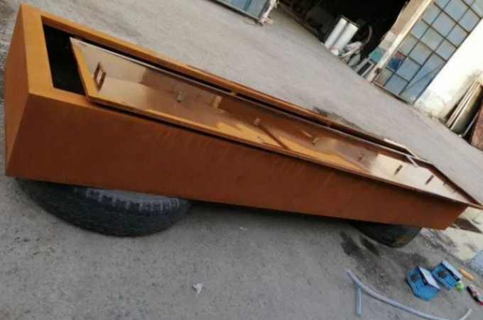 Ορθογώνιος πίνακας πηγών νερού χάλυβα Corten τοπίων κήπων διακοσμήσεων