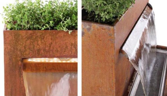 Εξωτερική κήπων λίμνη χάλυβα Corten ντεκόρ σκουριασμένη με τον καλλιεργητή χορταριών καταρρακτών