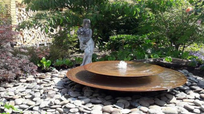 Μεγάλο κύπελλο νερού χάλυβα Corten διακοσμήσεων για το χαρακτηριστικό γνώρισμα νερού κήπων