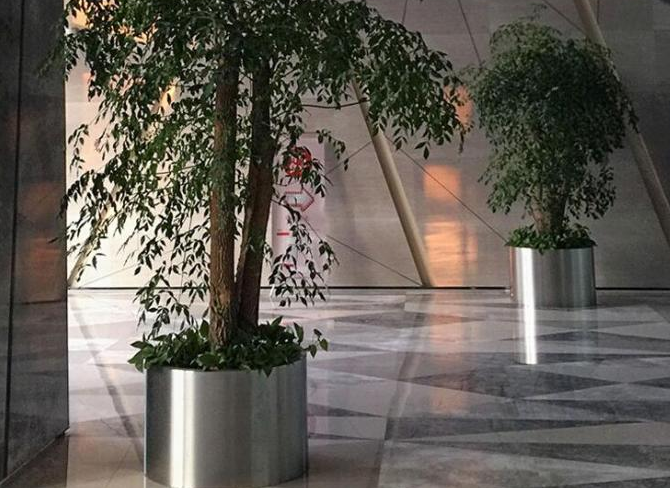 Προσαρμοσμένο διακοσμητικό γυαλισμένο ανοξείδωτο μεγέθους γύρω από τα δοχεία λουλουδιών