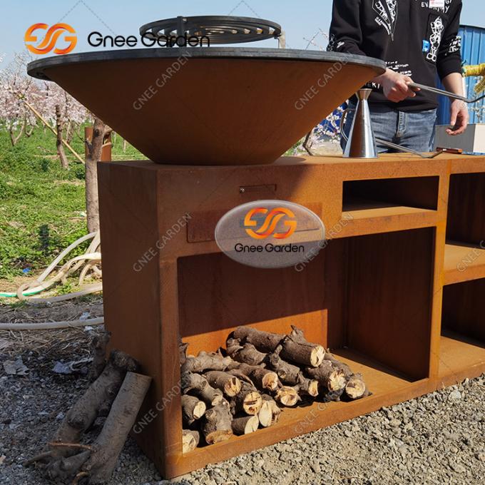 Μοναδική σχάρα σχαρών χάλυβα Corten σχαρών ξυλάνθρακα σχαρών για την υπαίθρια κουζίνα