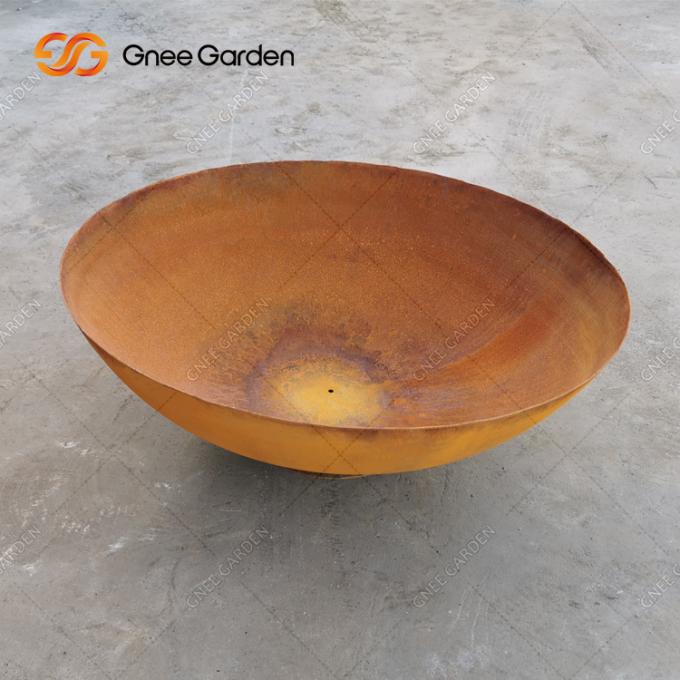 Ορειχαλκουργών κατωφλιών Patio Firepit ξύλινο καίγοντας κήπων κύπελλων Corten κοίλωμα πυρκαγιάς χάλυβα υπαίθριο