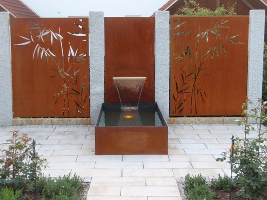 Flowerpot διακοσμήσεων πηγών νερού κήπων Corten υπαίθριος καταρράκτης