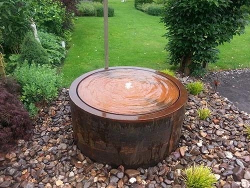 Dia 600mm διακοσμητική στάθμη νερού χάλυβα Corten διακοσμήσεων κήπων μετάλλων