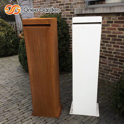 1000*800mm ελεύθερη μόνιμη υπαίθρια ταχυδρομική θυρίδα χάλυβα μετάλλων οξυδωμένη έπιπλα