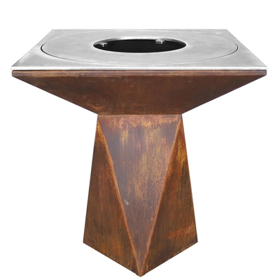 Προ-σκουριασμένο Corten Steel Fire Pit για BBQ Υπαίθριο μαγείρεμα