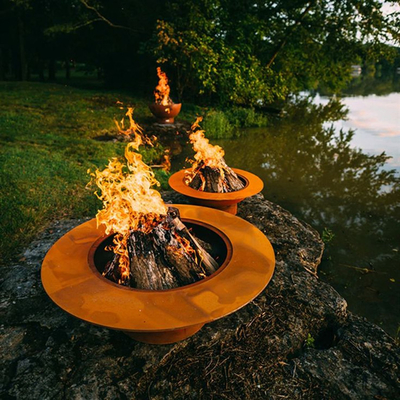 χάλυβας Firepit Prerusted επιτραπέζιων κήπων πυρκαγιάς χάλυβα 550mm1500mm Corten