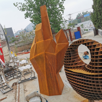 γλυπτό χάλυβα Corten διακοσμήσεων κήπων μετάλλων 175cm σκουριασμένο για τη διακόσμηση πάρκων