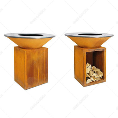 Χάλυβας Corten Prerusted γύρω από το κοίλωμα πυρκαγιάς χάλυβα στρατοπέδευσης 120cm Corten κοιλωμάτων πυρκαγιάς