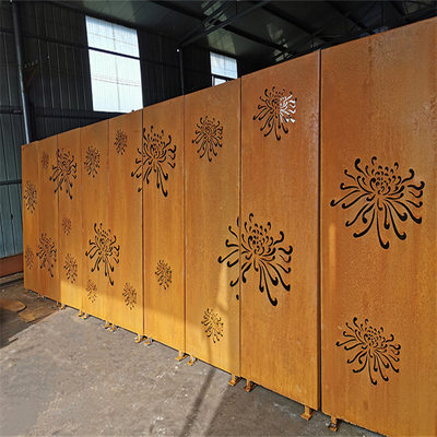 Διακόσμηση μπαλκονιού Corten Steel Πάνελ κοπής με λέιζερ Μεταλλικές Οθόνες Προστασίας Προσωπικών Δεδομένων