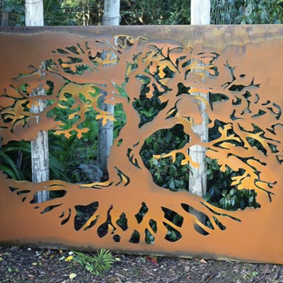 Γυαλισμένο Weathering Steel Σίτα Κηπουρικής Μεταλλικά Προϊόντα Κήπου πάχους 3mm