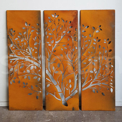 OEM μεταλλικά προϊόντα κήπου Corten Steel Privacy Screen Decoration Backyard