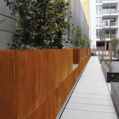 Τετραγωνική Corten κοπή λέιζερ κιβωτίων καλλιεργητών μετάλλων αγροτική