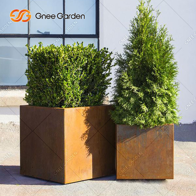 Τετραγωνική Corten κοπή λέιζερ κιβωτίων καλλιεργητών μετάλλων αγροτική