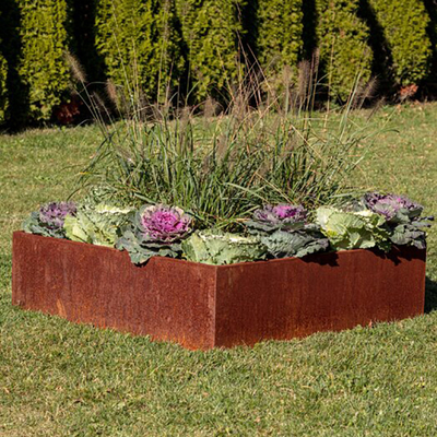 TUV Corten ο χάλυβας αύξησε τη συνήθεια κρεβατιών 65l*65w*30h εκατ. κήπων που χρωματίστηκε