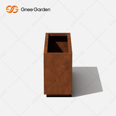 Μακρύς καλλιεργητής χάλυβα Corten κιβωτίων σύγχρονου σχεδίου δοχείων χαλυβουργείου μετάλλων συνήθειας