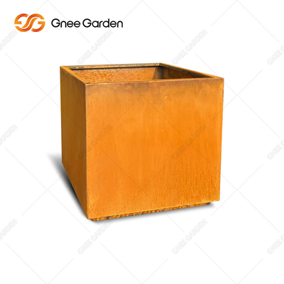 Κήπων Corten μεγάλο τετράγωνο καλλιεργητών μετάλλων αγροτικό υπαίθριο