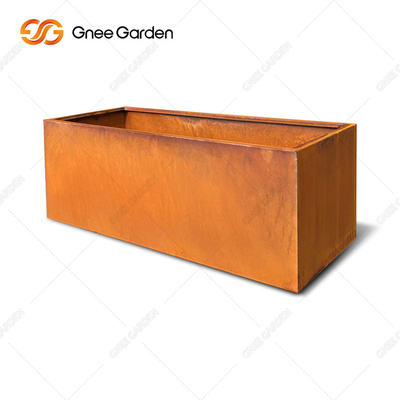 Μακρύς καλλιεργητής χάλυβα Corten κιβωτίων σύγχρονου σχεδίου δοχείων χαλυβουργείου μετάλλων συνήθειας