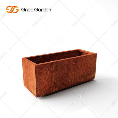 Μακρύς καλλιεργητής χάλυβα Corten κιβωτίων σύγχρονου σχεδίου δοχείων χαλυβουργείου μετάλλων συνήθειας