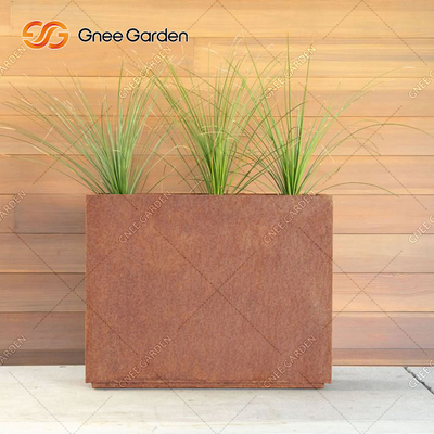 χάλυβας Corten κιβωτίων καλλιεργητών μετάλλων 90*25*25cm γεωμετρικός ορθογώνιος