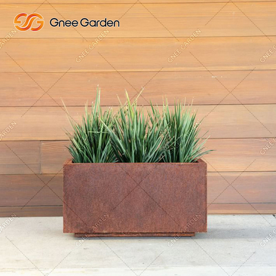 χάλυβας Corten κιβωτίων καλλιεργητών μετάλλων 90*25*25cm γεωμετρικός ορθογώνιος
