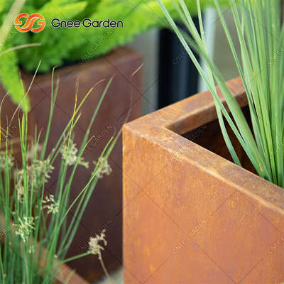 χάλυβας Corten κιβωτίων καλλιεργητών μετάλλων 90*25*25cm γεωμετρικός ορθογώνιος