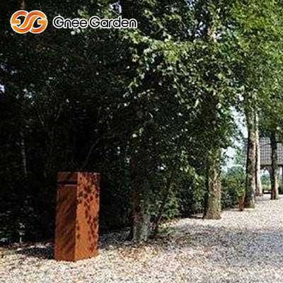 1000*800mm ελεύθερη μόνιμη υπαίθρια ταχυδρομική θυρίδα χάλυβα μετάλλων οξυδωμένη έπιπλα