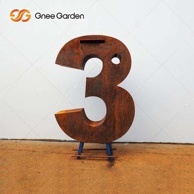 950mm οξυδωμένο ύψος Corten χάλυβα επιστολών κιβώτιο πτώσης μετάλλων κιβωτίων υπαίθριο