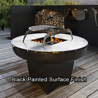 BBQ Fire Bowl Corten Steel with Grill Ring Υπαίθριο Κάμπινγκ