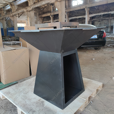 Trapezoid σχαρών κοιλωμάτων πυρκαγιάς ΣΧΑΡΩΝ χάλυβα Corten διαμόρφωσε τις υπαίθριες μαγειρεύοντας σχάρες για τον κήπο