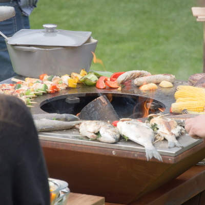 Προ-σκουριασμένο Corten Steel Fire Pit για BBQ Υπαίθριο μαγείρεμα
