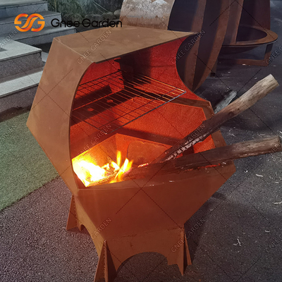 Corten Steel Εξωτερικές ψησταριές με κάρβουνα για μπάρμπεκιου