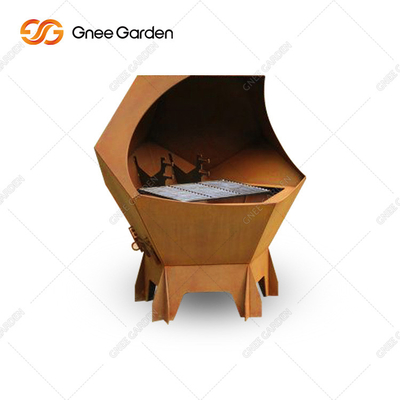 Υπαίθρια μαγειρική Bbq Grill Garden Patio Corten Steel Εξωτερικές ψησταριές μπάρμπεκιου