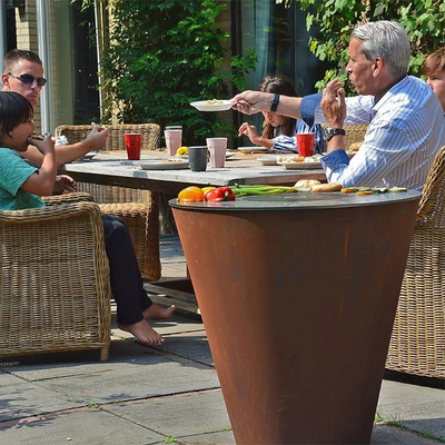 Υπαίθρια μαγειρική Bbq Grill Garden Patio Corten Steel Εξωτερικές ψησταριές μπάρμπεκιου