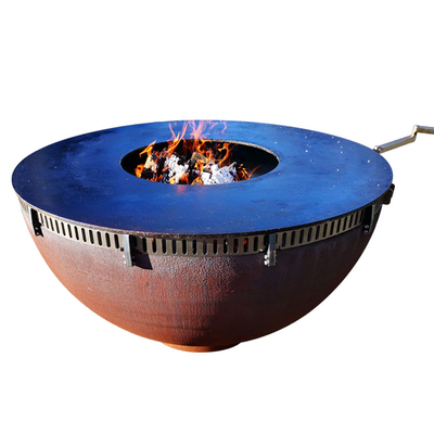 Διπλής στρώσης Φορητό Bonfire Pit Corten Steel για Καύση Camping BBQ
