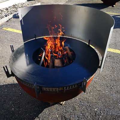 Διπλής στρώσης Φορητό Bonfire Pit Corten Steel για Καύση Camping BBQ