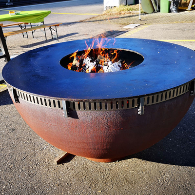 Διπλής στρώσης Φορητό Bonfire Pit Corten Steel για Καύση Camping BBQ
