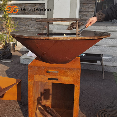 Κήπων σκουριάς Corten συσκευάζοντας υπηρεσίες σχαρών ΣΧΑΡΩΝ κοιλωμάτων πυρκαγιάς σχαρών χάλυβα υπαίθριες μαγειρεύοντας