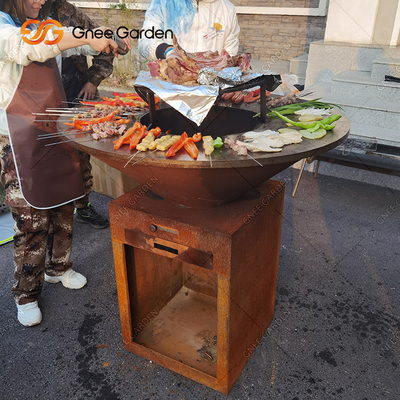 Υπαίθριες Corten χάλυβα κήπων πυρκαγιάς κοιλωμάτων υπαίθριες μαγειρεύοντας σχάρες πιάτων ΣΧΑΡΩΝ μαγειρεύοντας