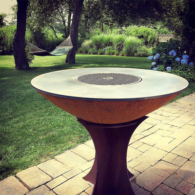 υπαίθριες μαγειρεύοντας σχάρες χάλυβα 1000mm Corten με την αποσπάσιμη βάση