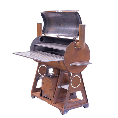 Εξωτερική εστία Corten Steel Fire Pit BBQ Camping Σόμπα μαγειρέματος με ψησταριά